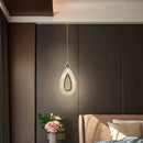 Modern gold heart led chandelier dining room crystal pendant light