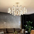 Modern gold heart led chandelier dining room crystal pendant light