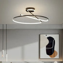 Modern gold heart line led chandelier bedroom ceiling light