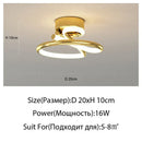 Modern gold heart line led chandelier bedroom ceiling light