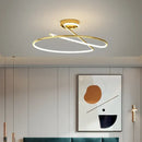 Modern gold heart line led chandelier bedroom ceiling light
