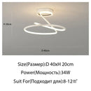 Modern gold heart line led chandelier bedroom ceiling light