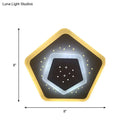Modern gold heart pendant wall light bedroom starry black center