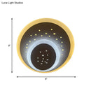 Modern gold heart pendant wall light bedroom starry black center