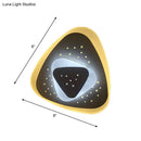 Modern gold heart pendant wall light bedroom starry black center