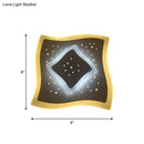 Modern gold heart pendant wall light bedroom starry black center