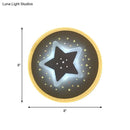 Modern gold heart pendant wall light bedroom starry black center