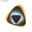 Modern gold heart pendant wall light bedroom starry black center