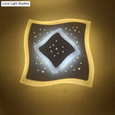 Modern gold heart pendant wall light bedroom starry black center