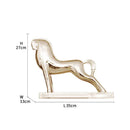 Modern gold horse resin sculpture living room minimalist decor