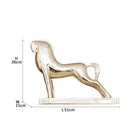 Modern gold horse resin sculpture living room minimalist decor