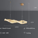 Modern gold infinity crystal led pendant – dining room chandelier