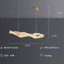Modern gold infinity crystal led pendant – dining room chandelier