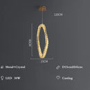 Modern gold infinity crystal led pendant – dining room chandelier