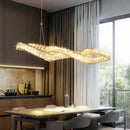 Modern gold infinity crystal led pendant – dining room chandelier