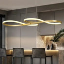 Modern gold infinity led elegant pendant lights dining room