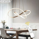 Modern gold infinity pendant light for living room led lamp moedern