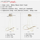 Modern gold infinity pendant light for living room led lamp moedern