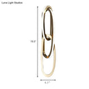 Modern gold interlocking oval led wall lamp living room
