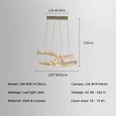 Modern gold intertwined crystal led pendant lights dining room dimmable