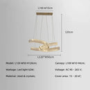 Modern gold intertwined crystal led pendant lights dining room dimmable