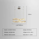 Modern gold intertwined crystal led pendant lights dining room dimmable