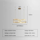 Modern gold intertwined crystal led pendant lights dining room dimmable