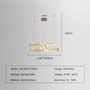 Modern gold intertwined crystal led pendant lights dining room dimmable