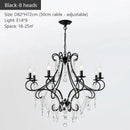 Modern gold iron crystal chandelier dining room luxury light