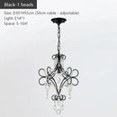 Modern gold iron crystal chandelier dining room luxury light