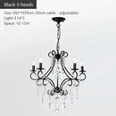 Modern gold iron crystal chandelier dining room luxury lighting
