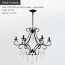 Modern gold iron crystal chandelier dining room luxury lighting