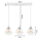 Modern gold iron frame pendant chandelier kitchen geometric light