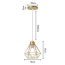 Modern gold iron frame pendant chandelier kitchen geometric light