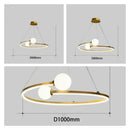 Modern gold iron led chandelier light for living room