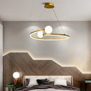 Modern gold iron led chandelier light for living room