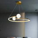 Modern gold iron led chandelier light for living room