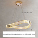 Modern gold irregular crystal led pendant chandelier for foyer