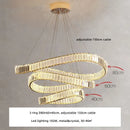Modern gold irregular crystal led pendant chandelier for foyer