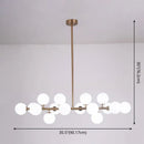 Modern gold island pendant light – living room glass chandelier