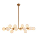Modern gold island pendant light – living room glass chandelier