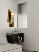 Modern gold italian marble pendant lamp dining room geometric light