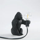 Modern gold king kong resin night light bedroom table lamp