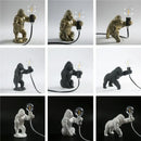 Modern gold king kong resin night light bedroom table lamp