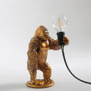 Modern gold king kong resin night light bedroom table lamp