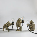 Modern gold king kong resin night light bedroom table lamp