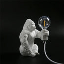Modern gold king kong resin night light bedroom table lamp