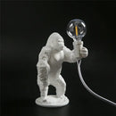 Modern gold king kong resin night light bedroom table lamp