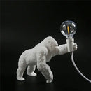Modern gold king kong resin night light bedroom table lamp