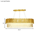 Modern gold layered metal chandelier dining room hanging light